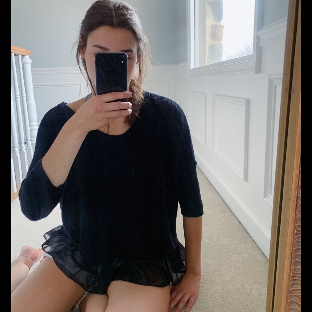 American Eagle Outfitters Knit Black Cardigan